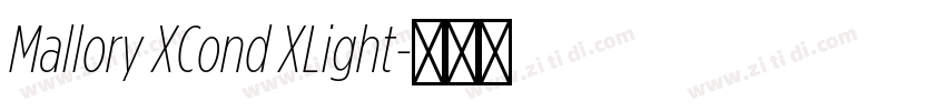Mallory XCond XLight字体转换